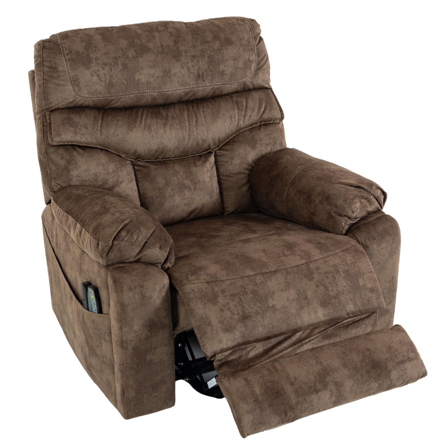Oversized Recliner Chair 27.5-inch Wide Seat with Extended Footrest - Power Lift Recliner for Elderly with Heat Massage - Hidden Cup Holders 350 lbs