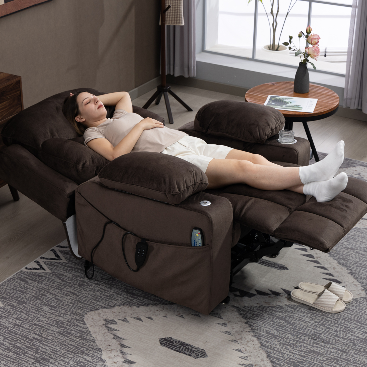 3-Motor Lift Chair, Zero Gravity Lay Flat Recliner with Heat & Massage - 400 lb