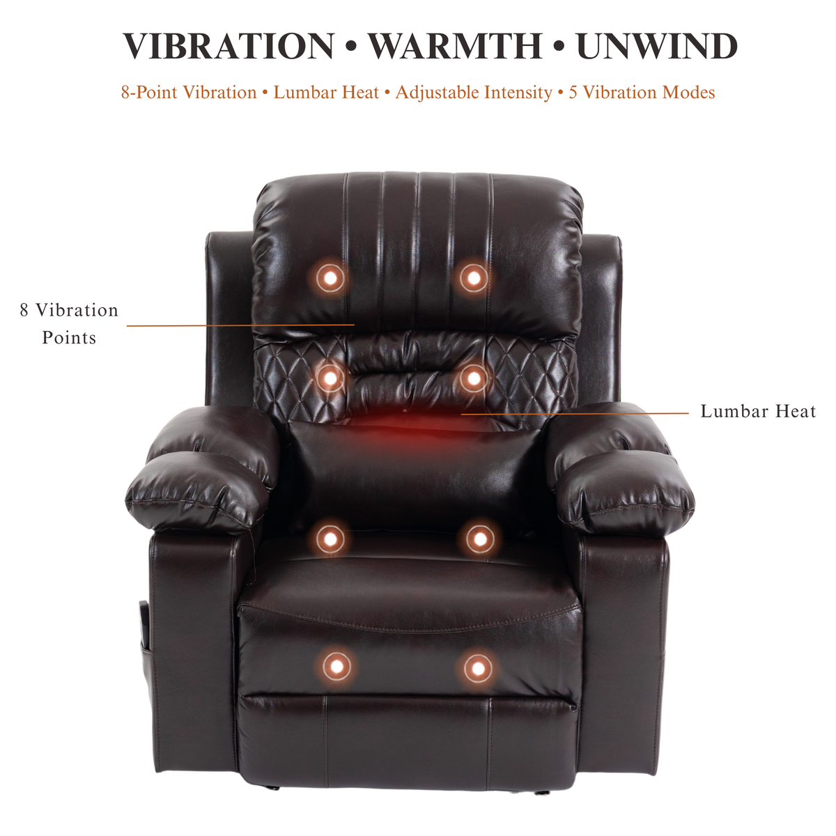 Triple Motor Power Lift Recliner Chair for Elderly, Lay Flat Recliner with Adjustable Headrest, Vibration Massage and Lumbar Heat, Flip-Open Arm Storage, Cup Holders