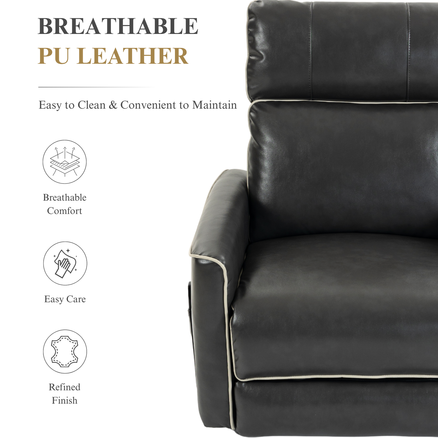 Zero Wall Hugger Power Recliner Chair Zero-Gravity Recliner with Adjustable Power Headrest