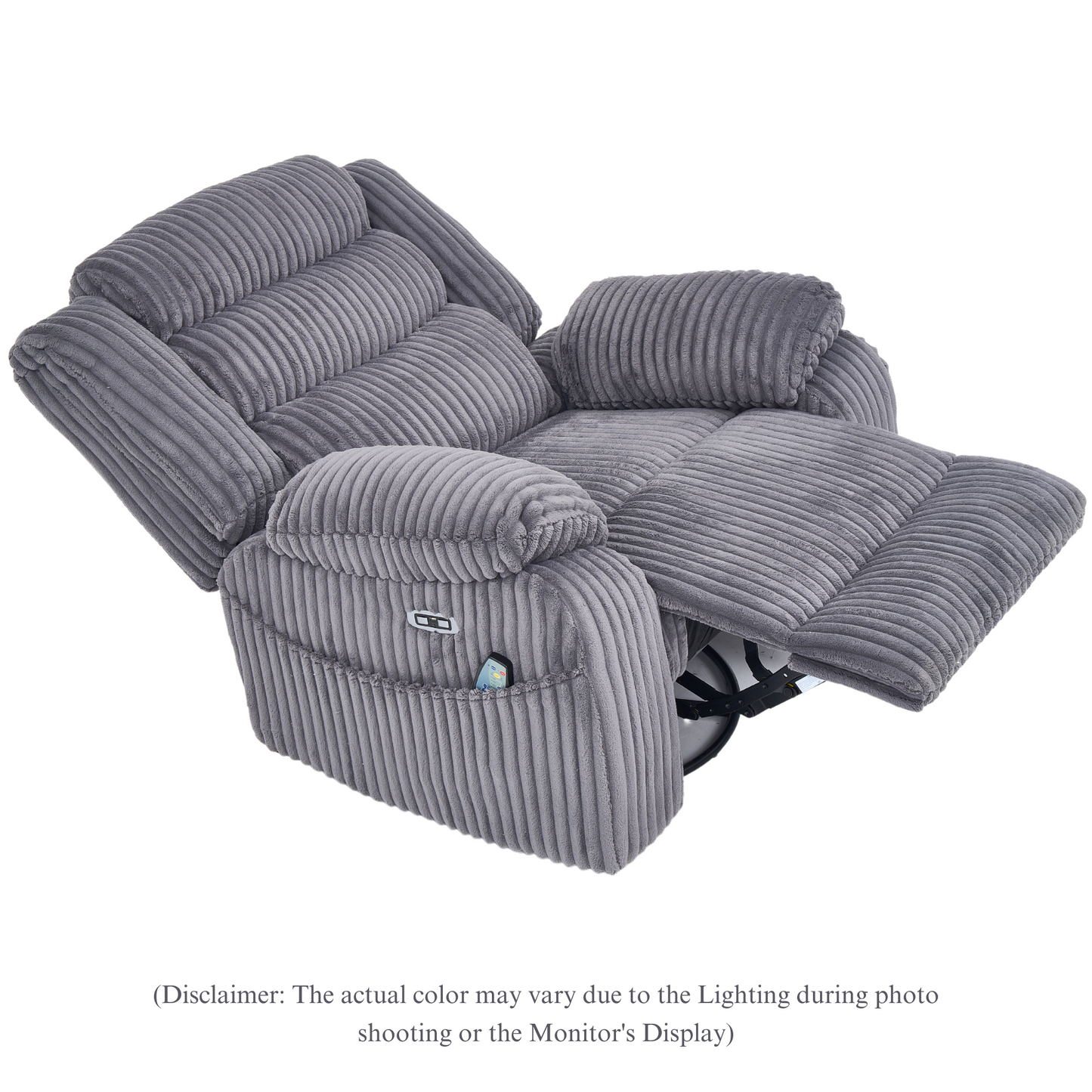Extra Wide Power Swivel Rocking Recliner for Adults with Heat Massage, USB & Type-C Charging, Electric Glider Rocker Chair for Living Room Nursery Bedroom Office