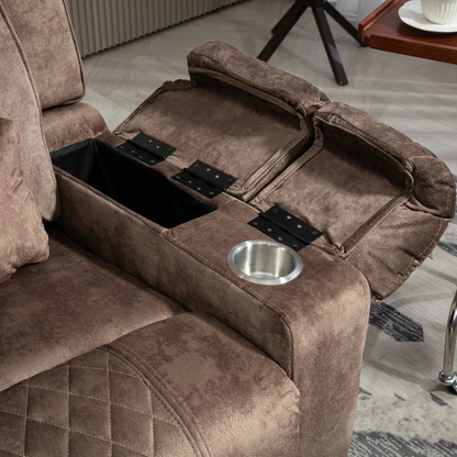 JUUXO Maximus Big Man Recliners Power Lift Chair with Heat & Massage - USB & Type C Charging- 400 lbs Capacity - Light Brown Velvet
