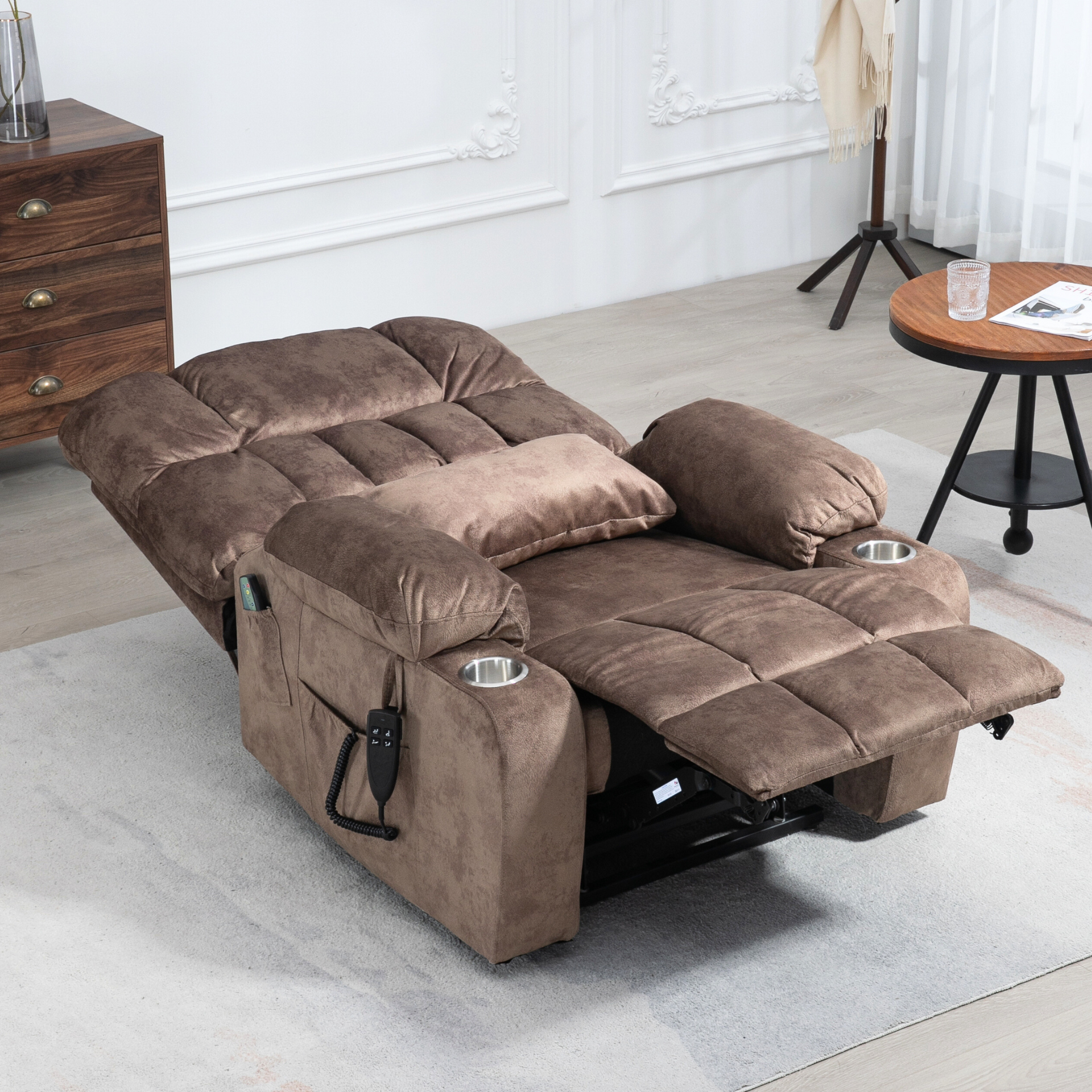 Widelay Oversized Lay Flat Recliner Lift with Heat & Massage, 400