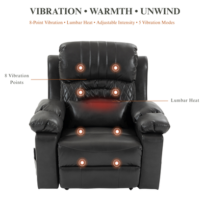 Triple Motor Power Lift Recliner Chair for Elderly, Lay Flat Recliner with Adjustable Headrest, Vibration Massage and Lumbar Heat, Flip-Open Arm Storage, Cup Holders