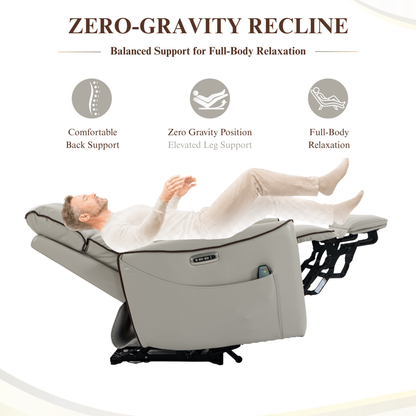 Zero Wall Hugger Power Recliner Chair Zero-Gravity Recliner with Adjustable Power Headrest