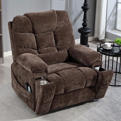 Power Lift Recliner Chairs for Elderly - Infinite Position Lay Flat Recliner with Heat & Massage Wireless Phone Charger - USB Type C Charging - Dual Motor Lift Chair 400 lbs (Copy)