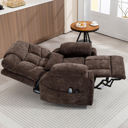 Power Lift Recliner Chairs for Elderly - Infinite Position Lay Flat Recliner with Heat & Massage Wireless Phone Charger - USB Type C Charging - Dual Motor Lift Chair 400 lbs (Copy)