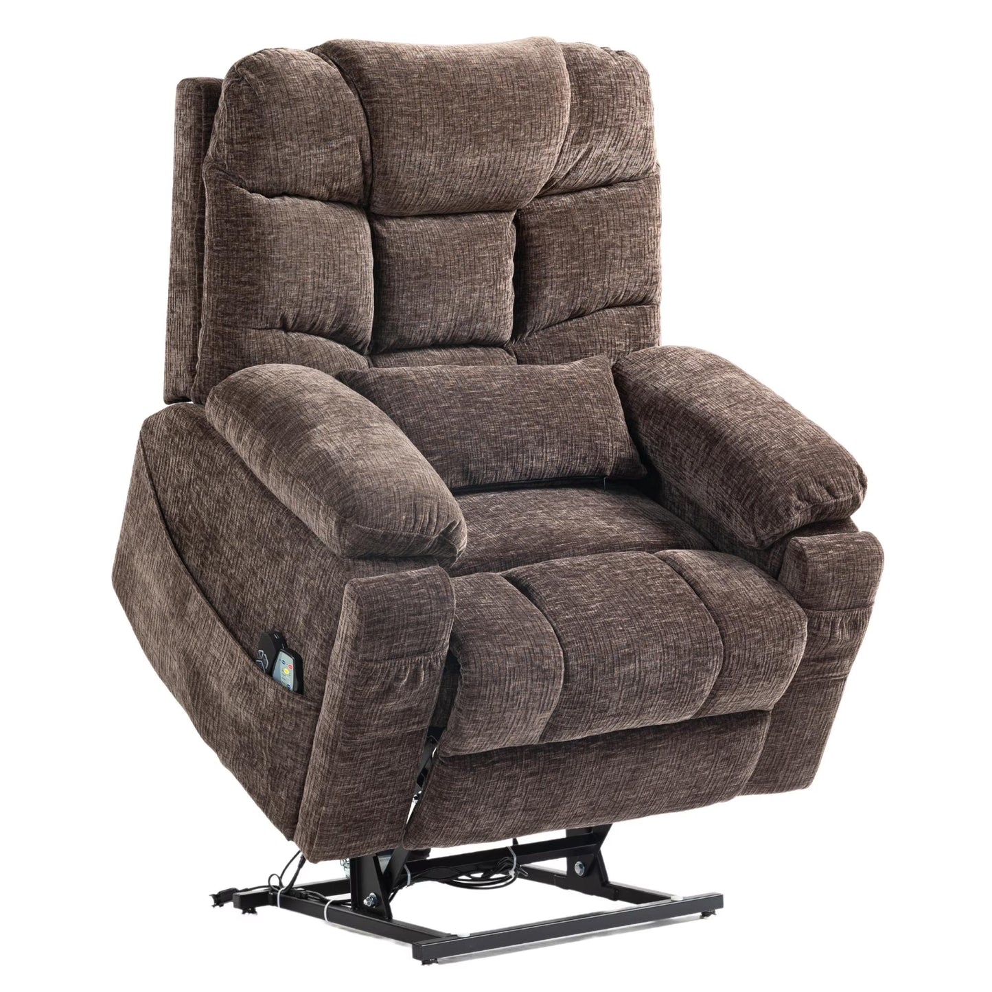 Power Lift Recliner Chairs for Elderly - Infinite Position Lay Flat Recliner with Heat & Massage Wireless Phone Charger - USB Type C Charging - Dual Motor Lift Chair 400 lbs (Copy)