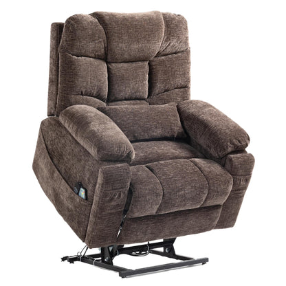 Power Lift Recliner Chairs for Elderly - Infinite Position Lay Flat Recliner with Heat & Massage Wireless Phone Charger - USB Type C Charging - Dual Motor Lift Chair 400 lbs (Copy)